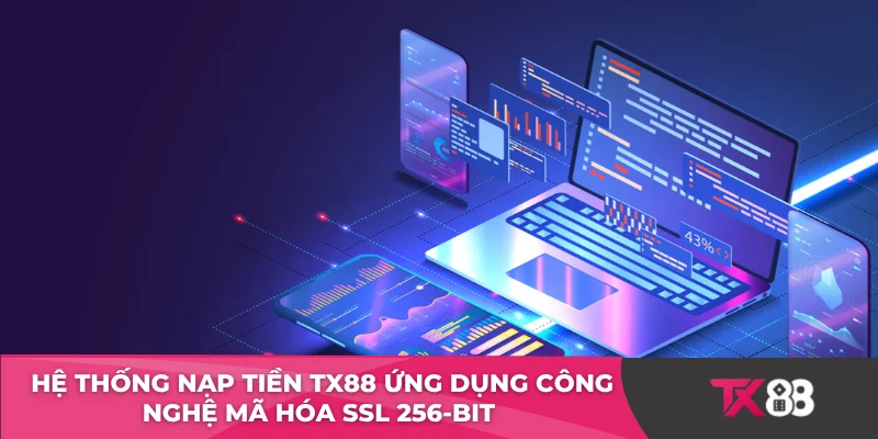 Hệ thống nạp tiền TX88 ứng dụng công nghệ mã hóa SSL 256-bit